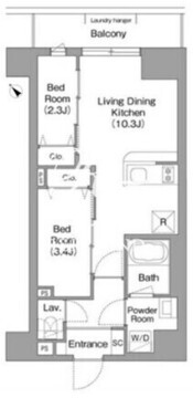コンフォリア・リヴ豊洲キャナル 610 間取り図