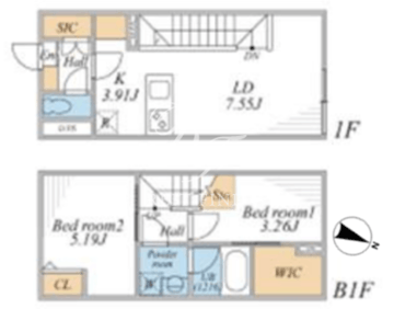 リーガランド桜新町 103 間取り図