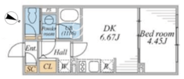 リーガランド桜新町 304 間取り図