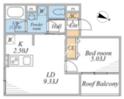 リーガランド桜新町 403 間取り図