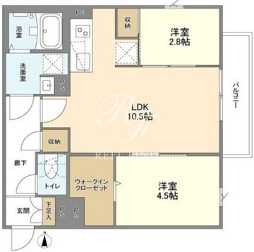 ウェルスクエア新中野2 103 間取り図