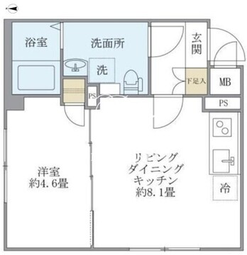 プラティーク旗の台ヒルサイド 301 間取り図