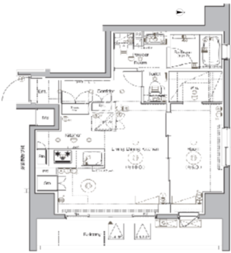 シーフォルム上野アジールコート 901 間取り図