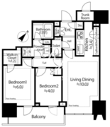 ザ・パークハウス高輪タワー 904 間取り図