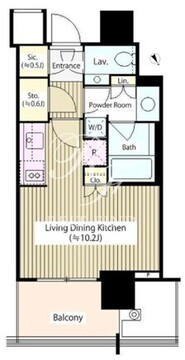 ザ六本木東京クラブレジデンス 1216 間取り図