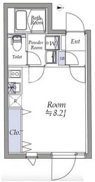 アトリオフラッツ大島 102 間取り図