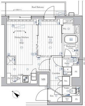 プレミアムキューブ西荻窪#mo 601 間取り図