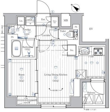 プレミアムキューブ西荻窪#mo 409 間取り図