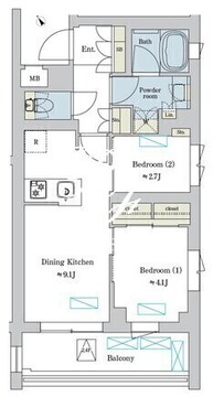 ブリリアイスト洗足池の杜 501 間取り図