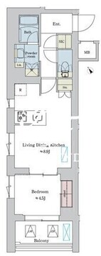 ブリリアイスト洗足池の杜 505 間取り図