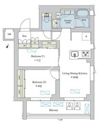 ブリリアイスト洗足池の杜 211 間取り図
