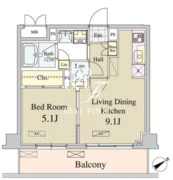 アンソレイユ代々木 409 間取り図