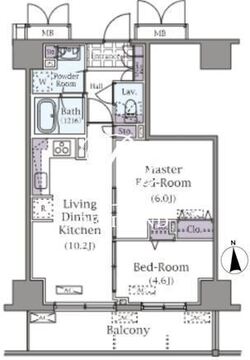 パークアクシス元浅草ステージ 1404 間取り図