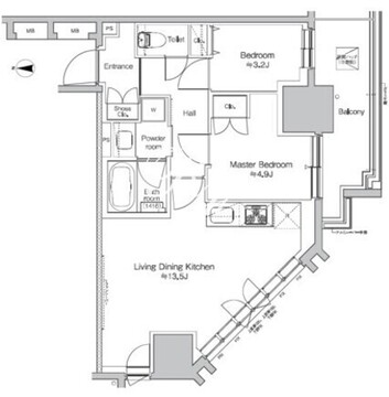 プラウドフラット錦糸町ウエスト 804 間取り図