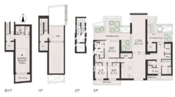 THE GRANDUO HANEGI SILVER-03 間取り図