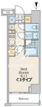 クレストコート中野富士見町 409 間取り図