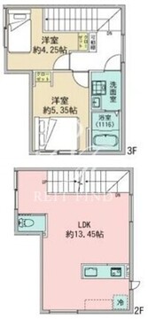プラスドア東中野 203 間取り図