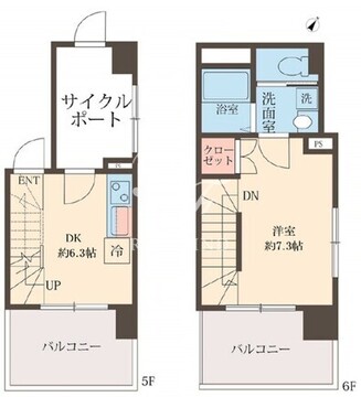スフィア日本橋富沢町 501 間取り図