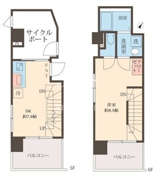 スフィア日本橋富沢町 502 間取り図
