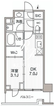 シーズンフラッツ両国サウス 505 間取り図