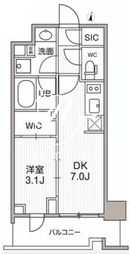シーズンフラッツ両国サウス 705 間取り図