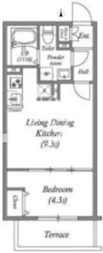 ルオーレ池上2 102 間取り図