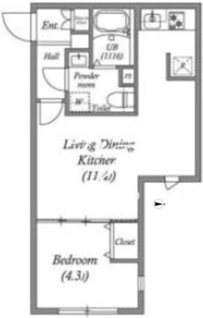 ルオーレ池上2 303 間取り図
