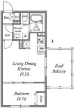 ルオーレ池上2 401 間取り図