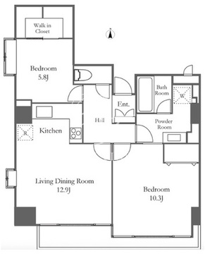 品川プリンスレジデンス 835 間取り図