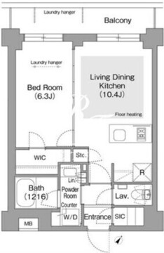 コンフォリア・リヴ文京護国寺 302 間取り図