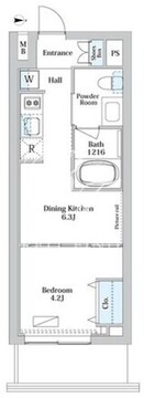 ウエリスアーバン中野坂上 405 間取り図