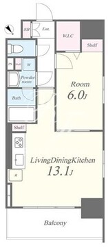 キャナルテラス品川 1401 間取り図