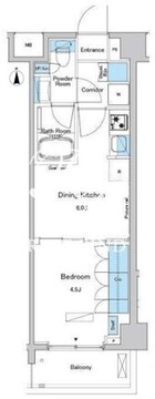 ルフォンプログレ中野富士見町 409 間取り図