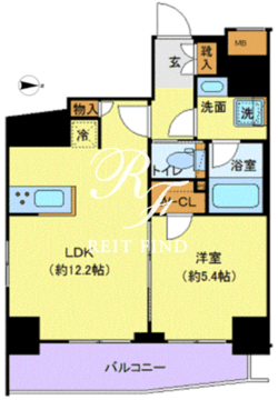 ジェノヴィア浅草蔵前スカイガーデン 1302 間取り図