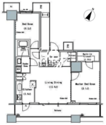 ザ東京タワーズミッドタワー 1302 間取り図