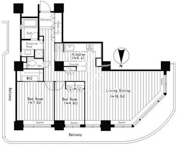 リバーポイントタワー 3310 間取り図