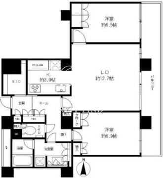 リバーポイントタワー 3303 間取り図