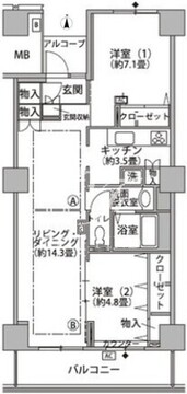 東雲キャナルコートCODAN 21-904 間取り図