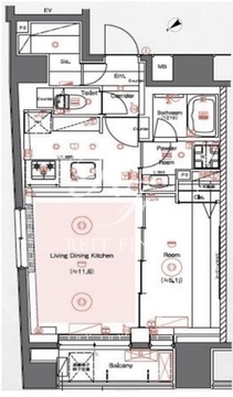シーネクスプレミア浅草橋 1001 間取り図