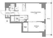 ウエリスアーバン住吉イースト 308 間取り図