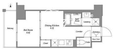 ウエリスアーバン住吉イースト 505 間取り図