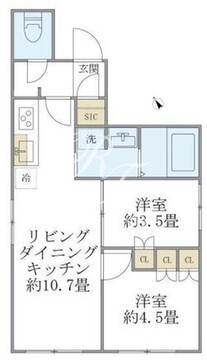プラティーク清澄庭園 402 間取り図