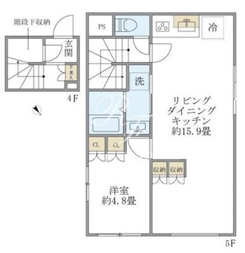 プラティーク清澄庭園 404 間取り図