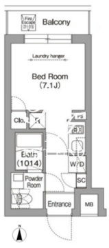コンフォリア・リヴ南品川 110 間取り図