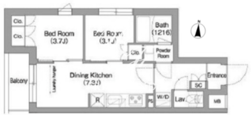 コンフォリア・リヴ南品川 117 間取り図