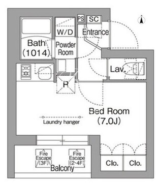 コンフォリア・リヴ南品川 121 間取り図