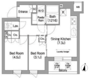 コンフォリア・リヴ南品川 122 間取り図