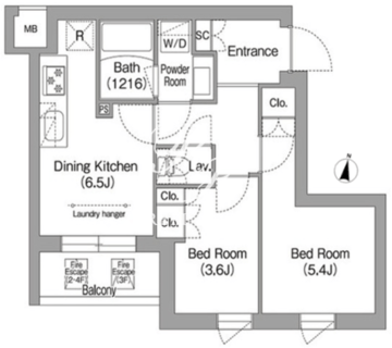 コンフォリア・リヴ南品川 123 間取り図