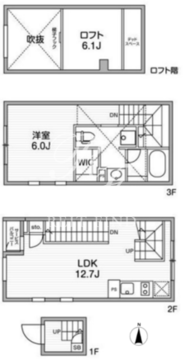 フラッフィー自由が丘 207 間取り図