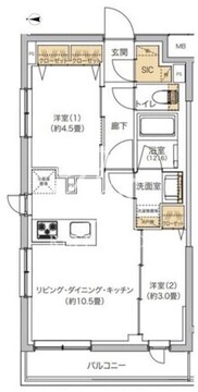 リビオメゾン湯島 401 間取り図